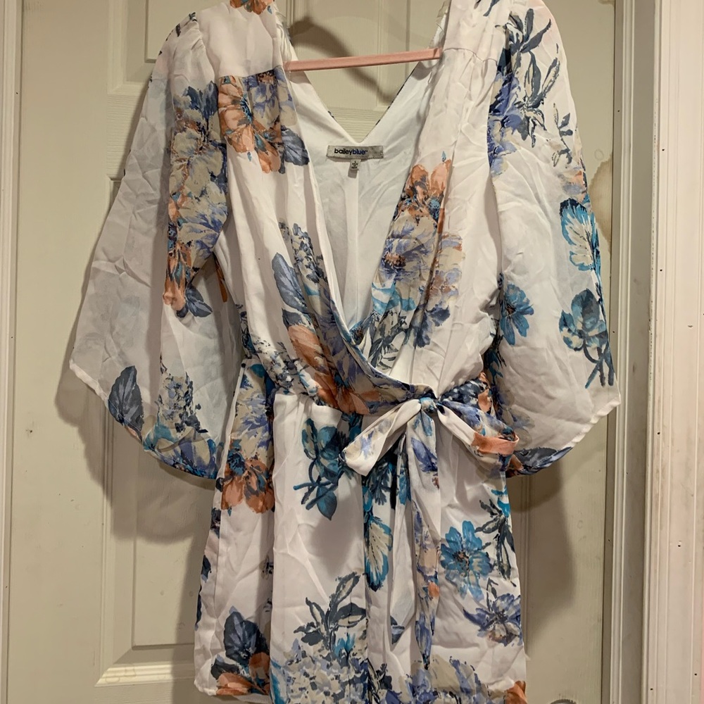 Flowy Floral Wrap Romper